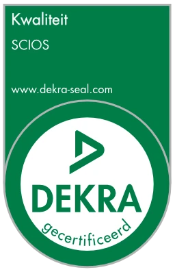 DEKRA-certificeringszegel: Mekeur Inspectie is SCIOS gecertificeerd